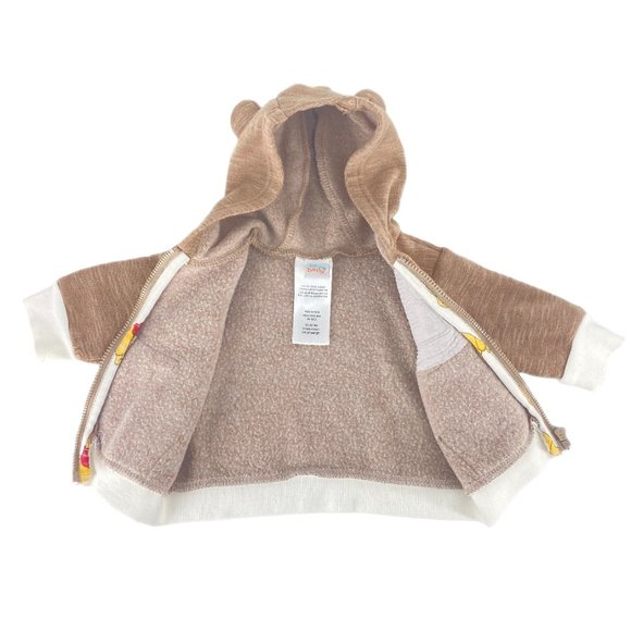 DISNEY Baby Winnie the Pooh "Hello World Hunny" Hood Zip Jacket & Pants Set 0/3M - Picture 4 of 10